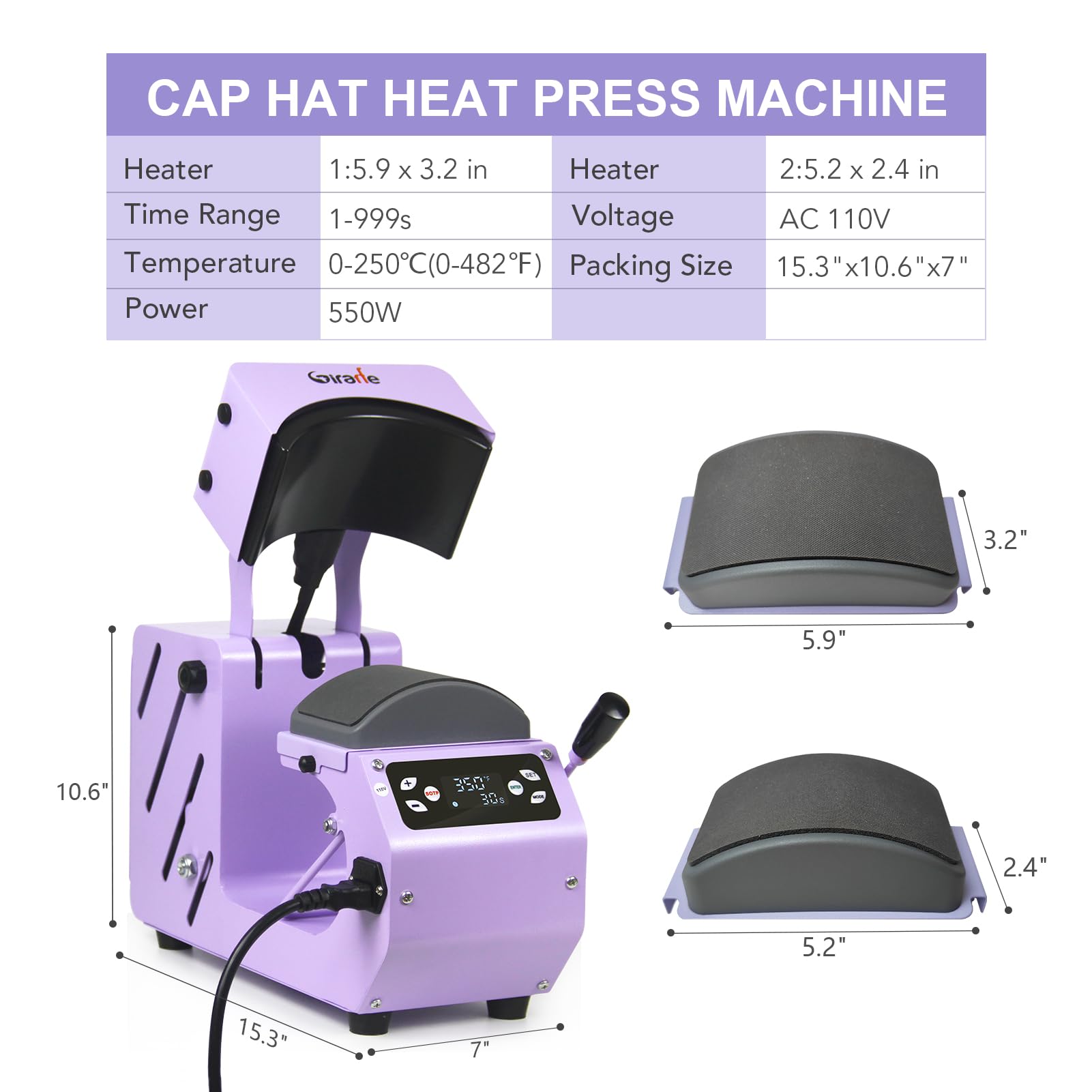 Snapklik.com : Giraffe Auto Hat Heat Press Machine, Automatic Hat Press ...