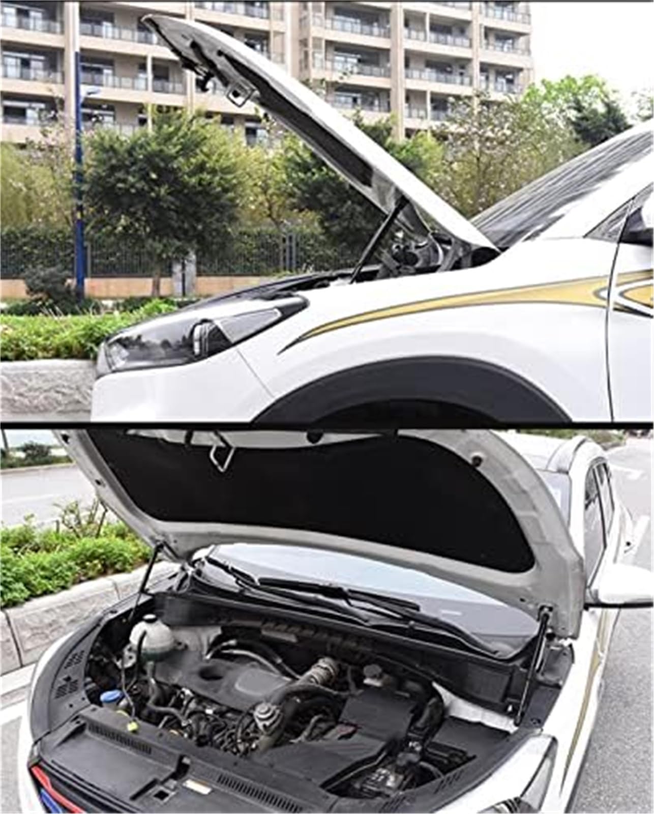 Amortyzator Auto Maska Przednia maska ​​silnika wspornik pręta podnośnik dla Hyundai Tucson 2015 2016 samochód hydrauliczny gaz Jackstay Strut bary 2017 2018