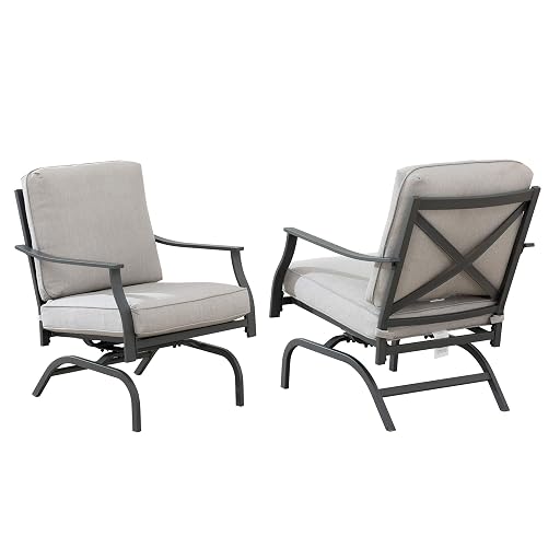 Ravenna Home Archer Steel-Framed Outdoor Deep-Seat Chairs