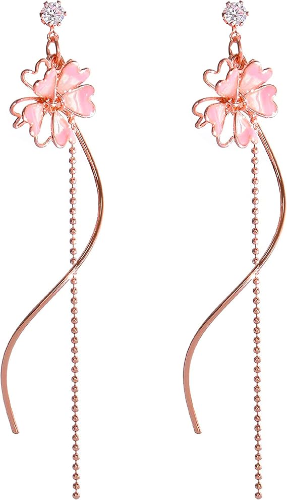 Amazon アマゾン限定 桜イヤリング レディース 花 可愛い ピアス風 センスあり ノンホールピアス フェイクピアス イヤーカフ 揺れる ノンホール 樹脂 クリップタイプ 両耳セット デート プレゼント Jr Cosfree ボディピアス 通販