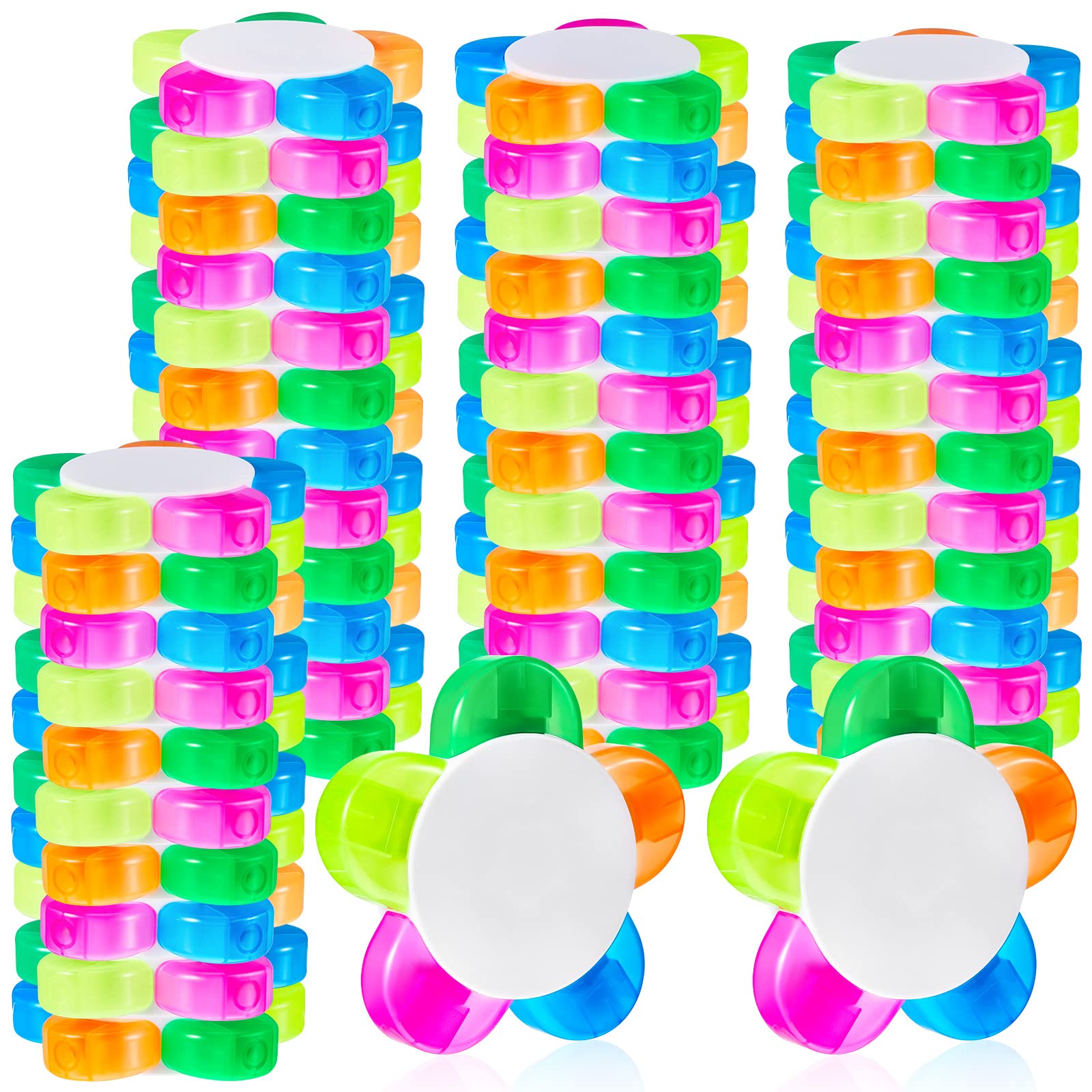 Outus 48 Pieces Petals Highlighters Assorted Colors Back to School Flower Shape Watercolor Highlighter Pens 5-in-1 Fluorescent Pens for Office School