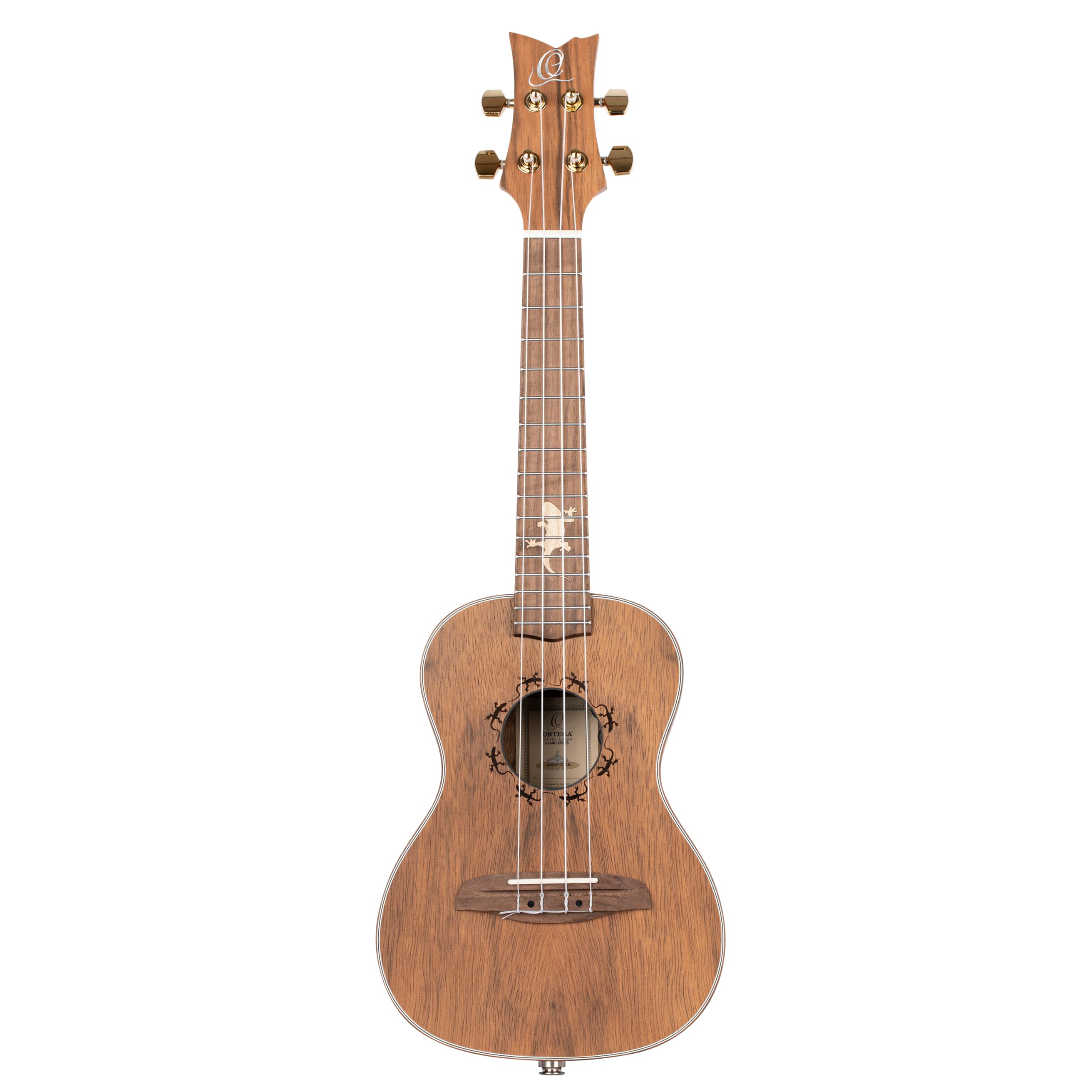 Ortega Guitars Ukulélé Concert Gaucher – Electro-Acoustique – Série Lizard – Housse Incluse – Paldao, Naturel (LIZARD-CC-GBL)