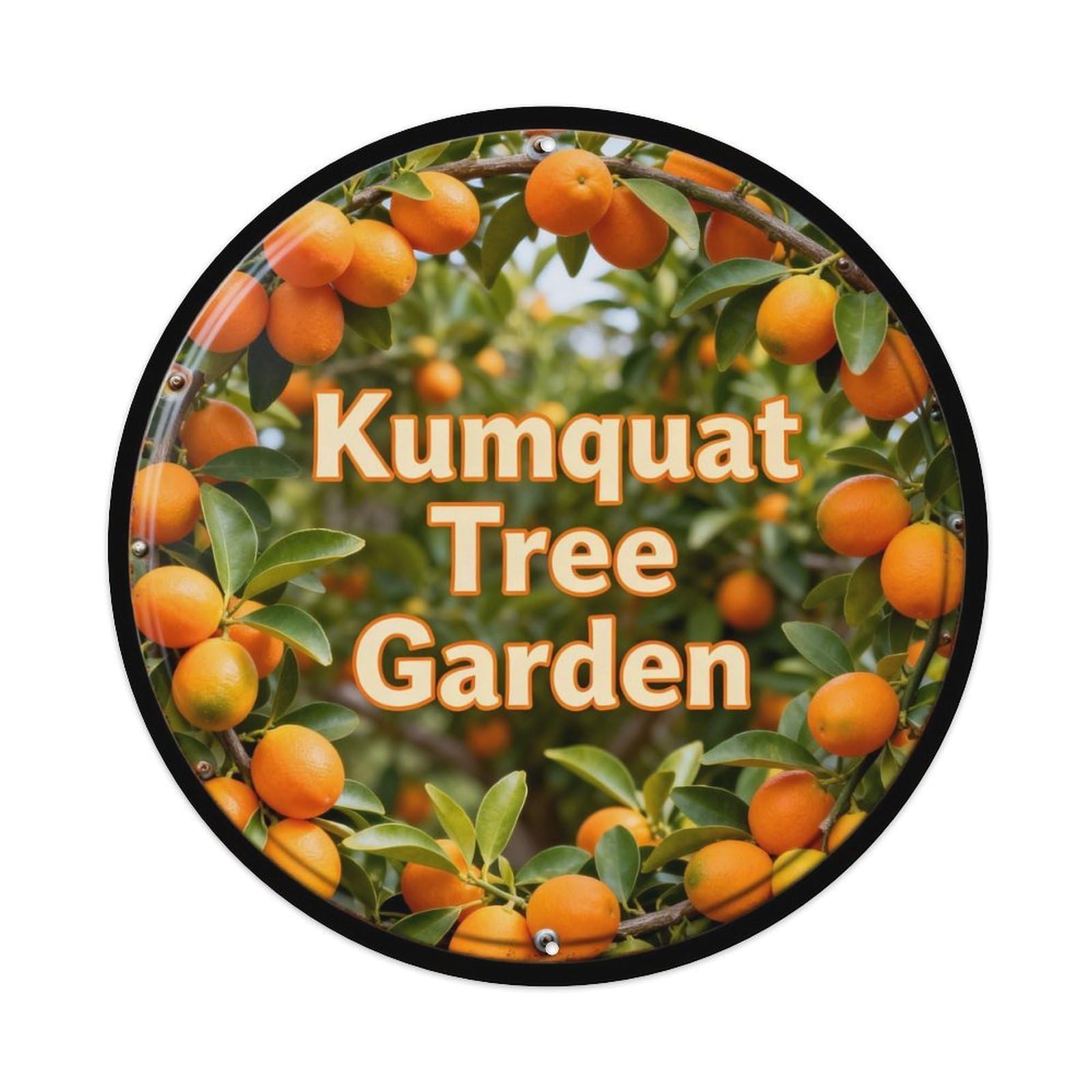 Kumquat Tree Garden Metal Tin Sign Plaque