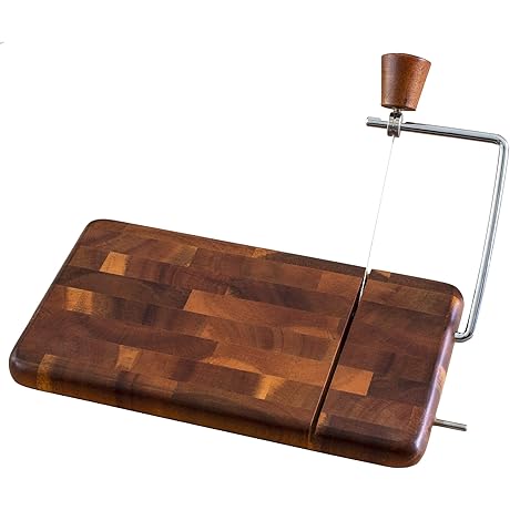 Totally Bamboo Rock & Branch Series Acacia Wood Serving Board with Cheese Slicer