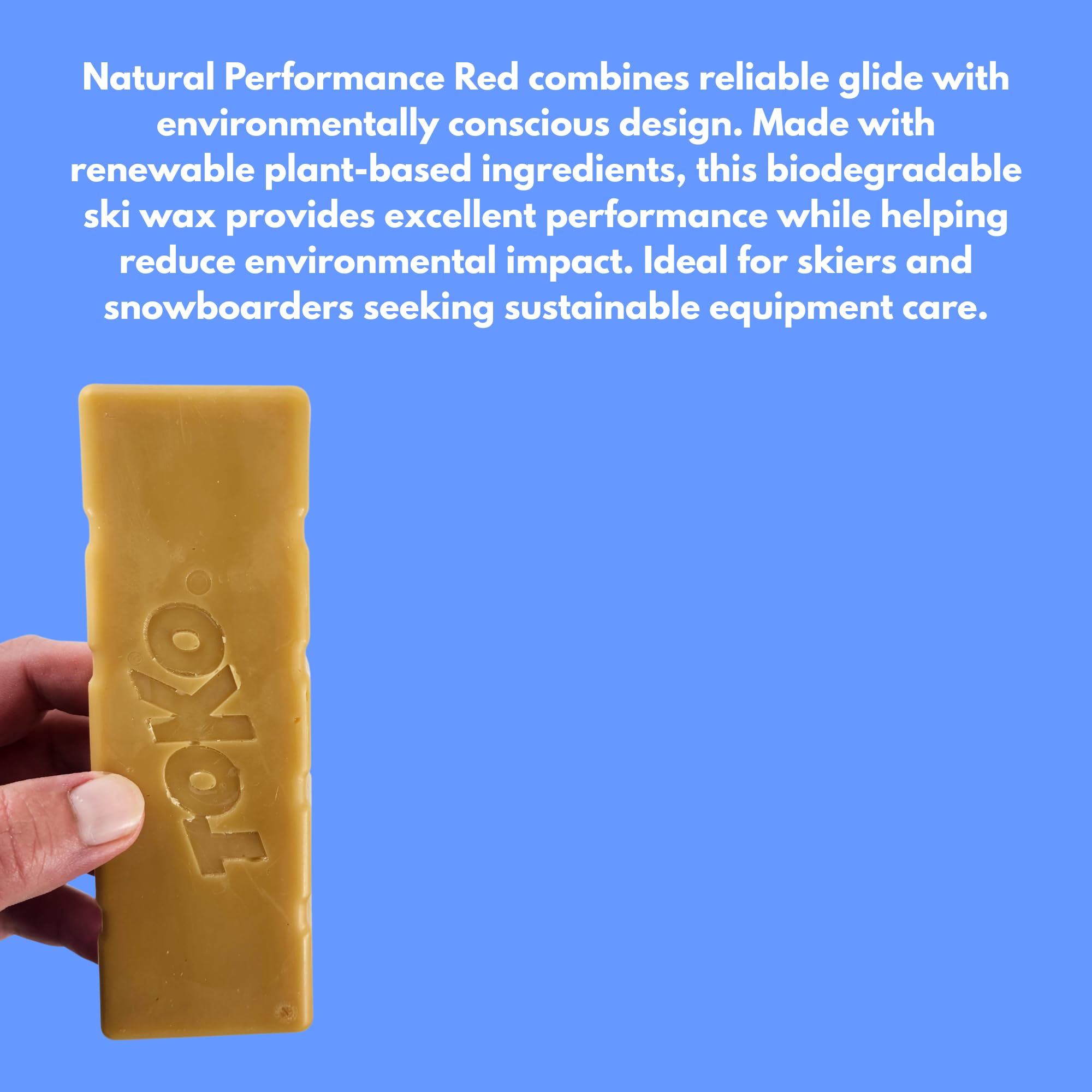 TOKO Natural Performance Wax - Cera calda per sci e snowboard - Biodegradabile senza PFC Swiss Technology - 120 grammi rosso - Racing & Training
