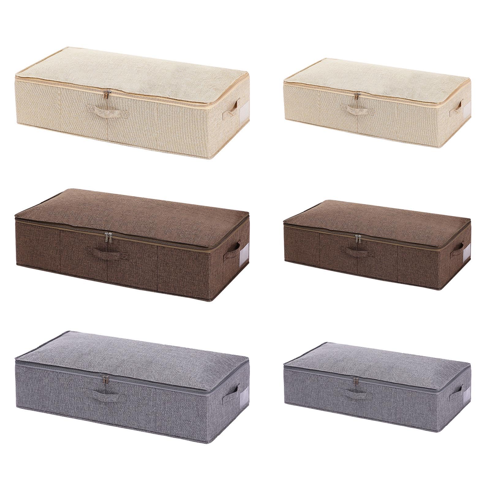 Quilt Bettboden Aufbewahrungsbox, Stoff faltbare Kleidung, feuchtigkeitsbeständige Aufbewahrungsbox mit Abdeckung, Quilt Bettboden mit großem Fassungsvermögen