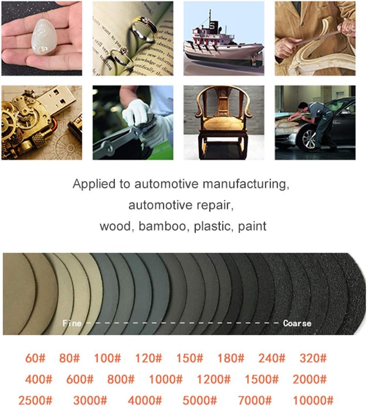 Sander Sandpaper 30pcs 150mm / 6" Inch Grit 60-1000 Water-dried Sandpaper Sheet Hook Ring Sandpaper Flocking Round Sandpaper Disc Sandpaper (Grit : 400)