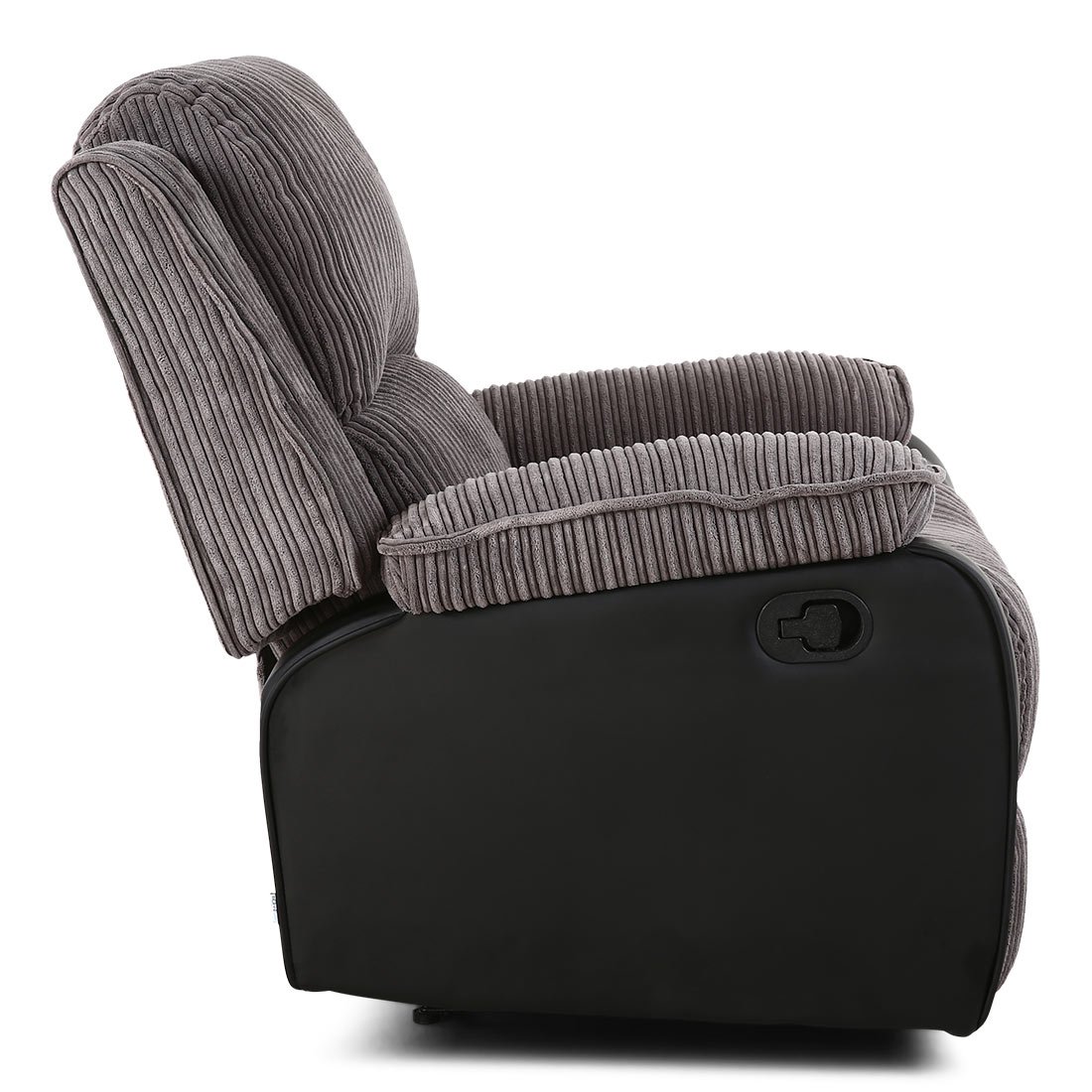 More4Homes POSTANA JUMBO CORD FABRIC RECLINER ARMCHAIR SOFA LOUNGE HOME RECLINING CHAIR (Grey) - Image 6