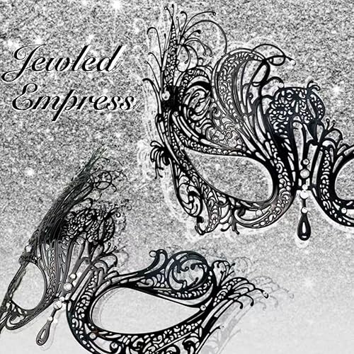 Miniatura 2 de Máscara de mascarada para mujer, máscara de metal con palo de sujeción, Mardi Gras, carnaval, Halloween, Año Nuevo, baile de graduación