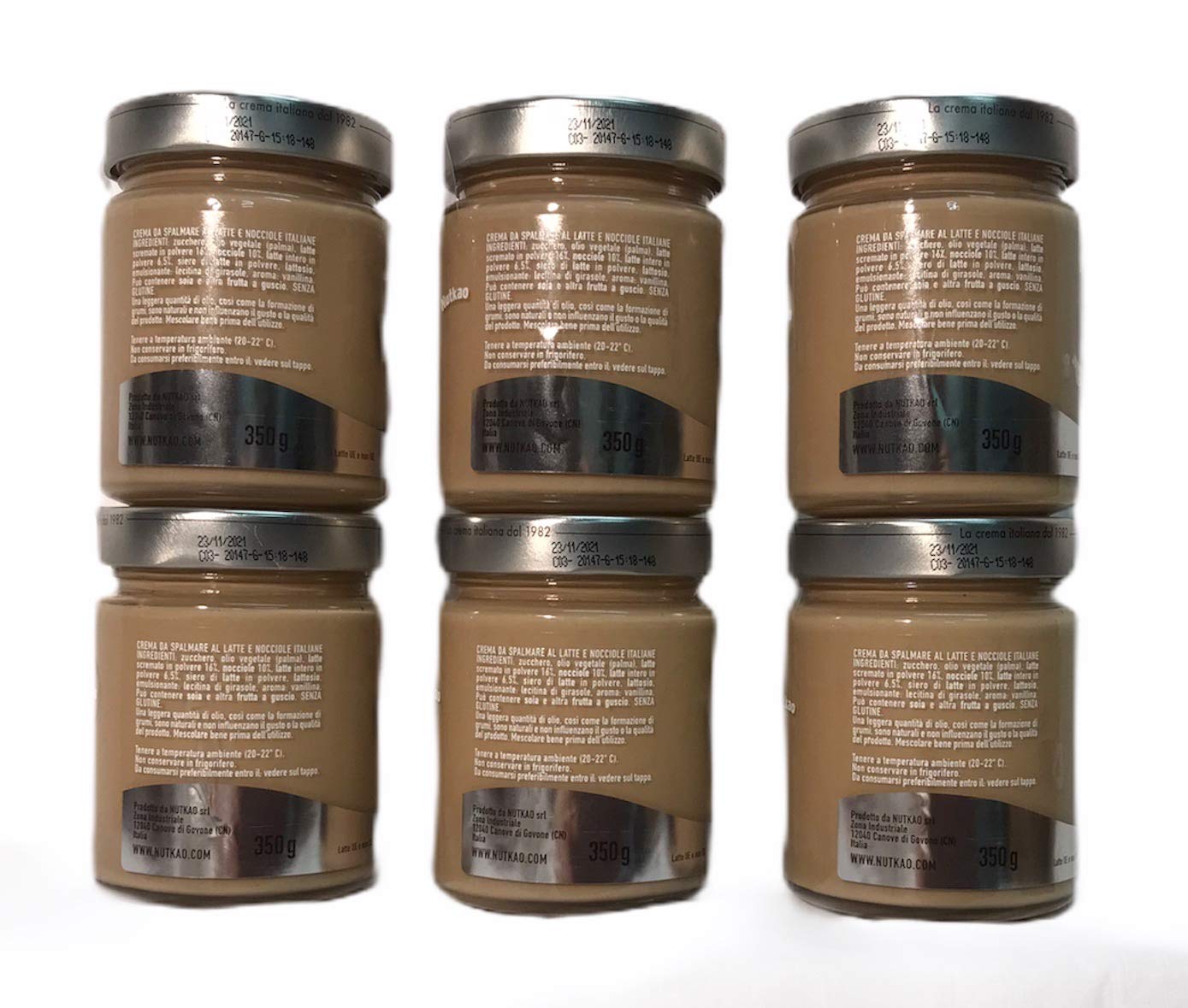 Nutkao gran cremeria 6x350gr crema de leche y avellanas crema de avellanas italiana