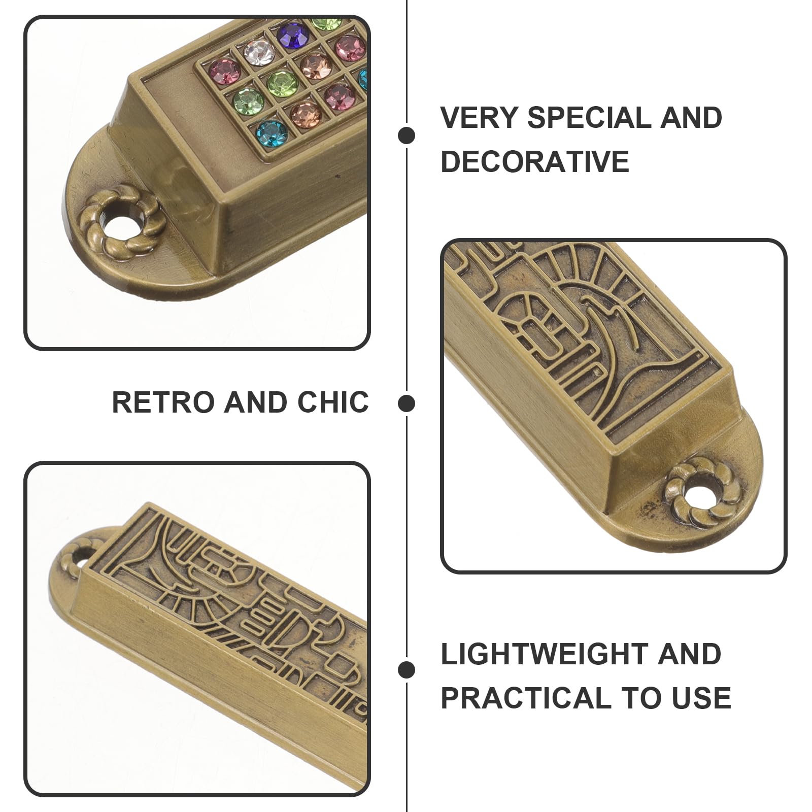 Amosfun 2pezzi Mezuzah Metallo Decorativo con Benedizione Incisa Decorazione Religiosa per Ingresso Casa e Ambienti Interni