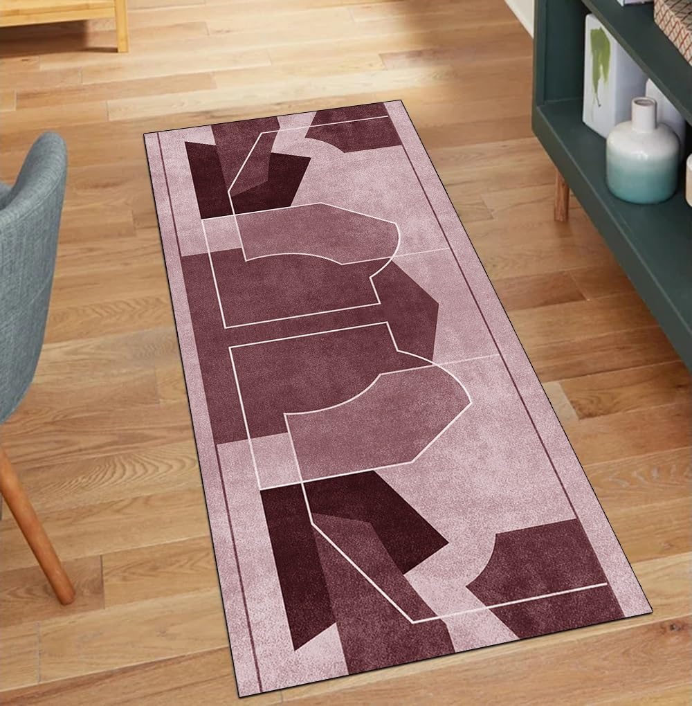 Alfombra de pasillo para dormitorio y cocina que transforma tus suelos en marrón