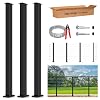 Gyykzz One-Stop Cable Railing Post Kit, 3Pack Level Drilled Line Post 36, Fixed Top Cable Railing System Including 3 Railing Post, 125ft Cable, 10 Sets Terminal, 60 Cable Grommets No Handrail