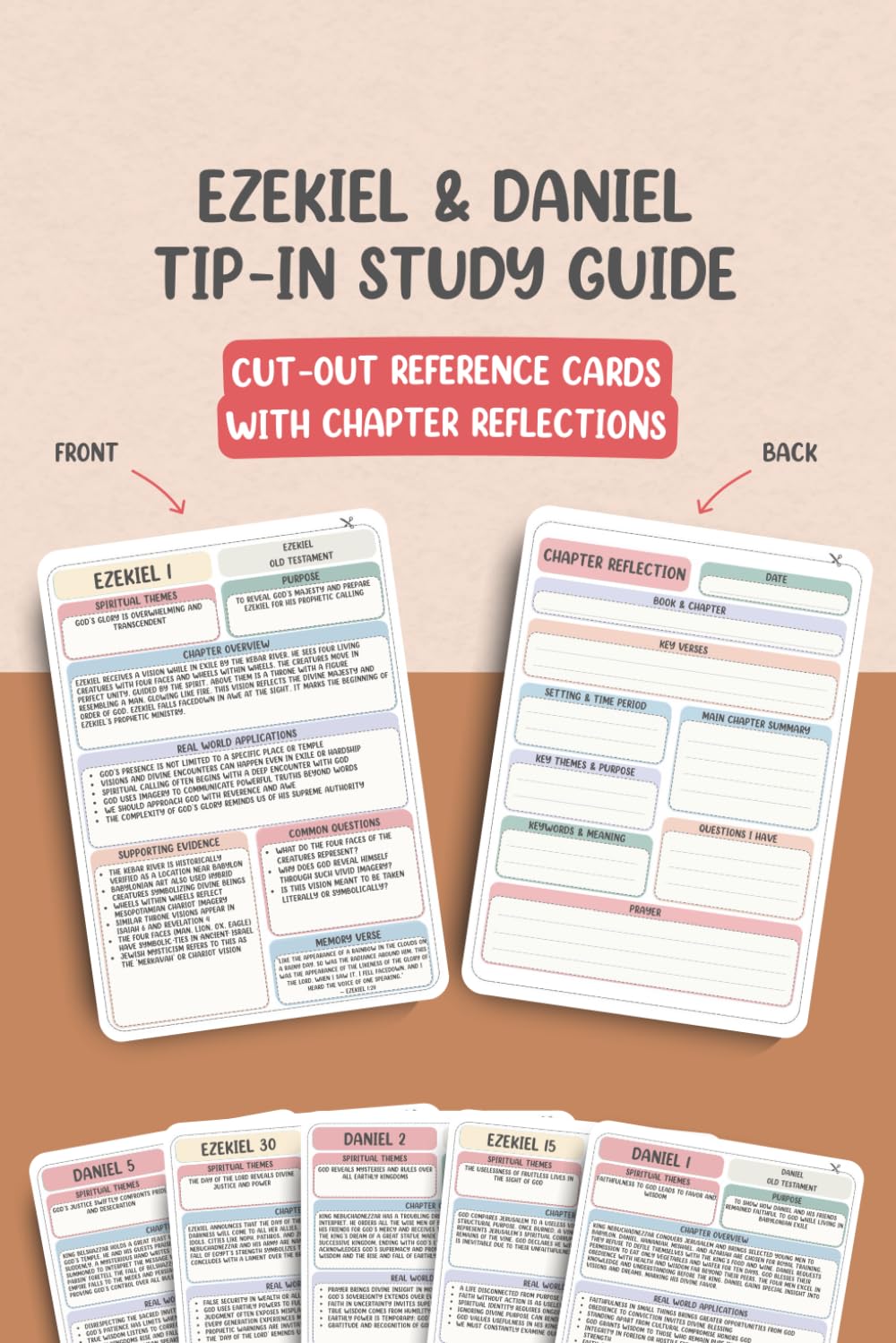 Ezekiel & Daniel Chapter-by-Chapter Tip-In Bible Study Guide: Cut-Out Reference Cards with Chapter Reflections (Complete Chapter-by-Chapter Tip-In Bible Study Series)