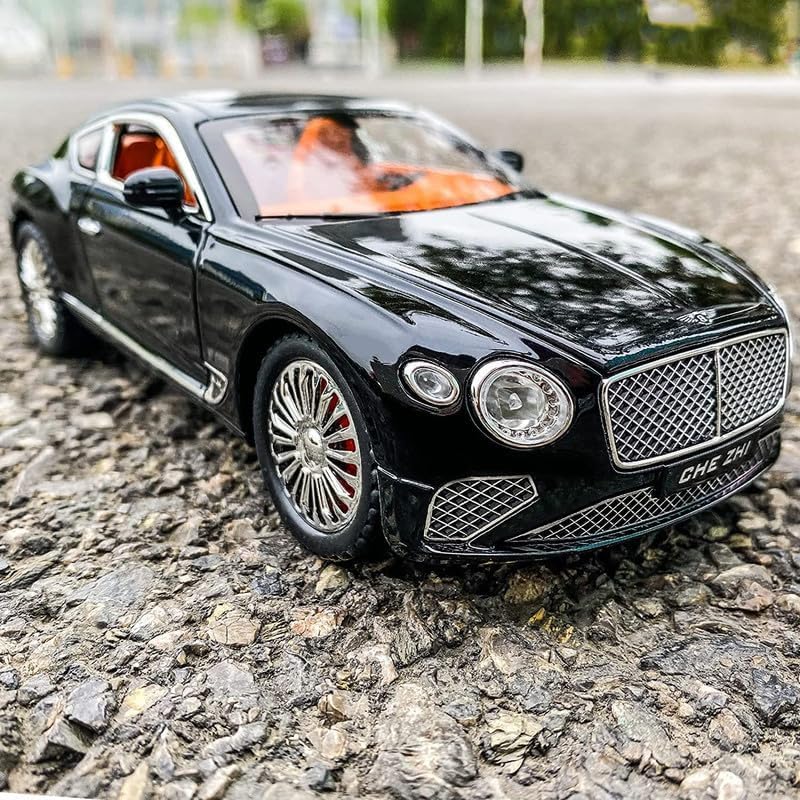 Image of SPITEN Compatible For 1 /24 Bentley Continental Gt Model Car Alloy Diecast Toy Car Collectible Pull Back Toy Vehicles With Sound And Light Door Can Be Opened For Girls Boys Gift, Multicolor