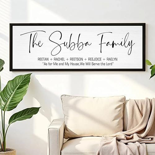 Miniatura 2 de Last Name Signs for Home  Personalized Framed Wooden Family Name Sign for Home Decor Wall  Custom Wood Signs  Monogram Name Wall Decor  Established