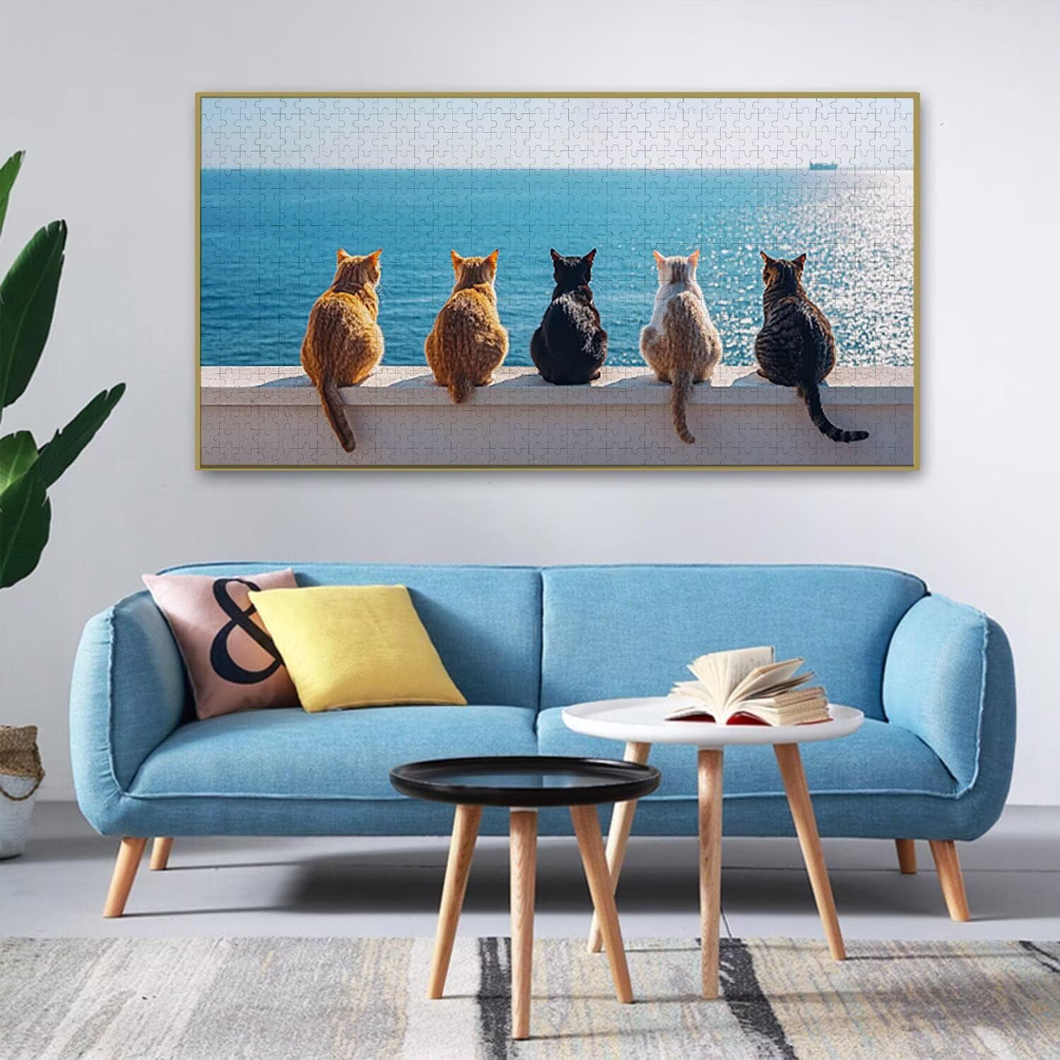 Puzzle de Madera para Adultos 1312 Piezas - El océano de los Gatos, Obra de Arte de Juego de Rompecabezas para Adultos, Puzzle de Impresión de Alta Definición, Pasatiempo Creativo Regalo b-657