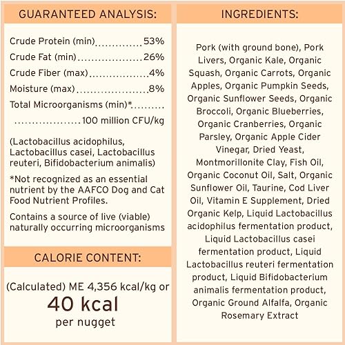 Miniatura 6 de Primal - Alimento liofilizado para gatos con nuggets de cerdo; comida completa y equilibrada o topper; comida cruda para gatos de alta calidad,