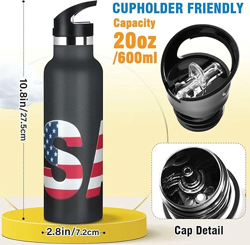 Miniatura 2 de Usa Independence - Botella de agua reutilizable a prueba de fugas y sin BPA, aislada con tapa de boquilla a prueba de fugas, aislamiento de doble