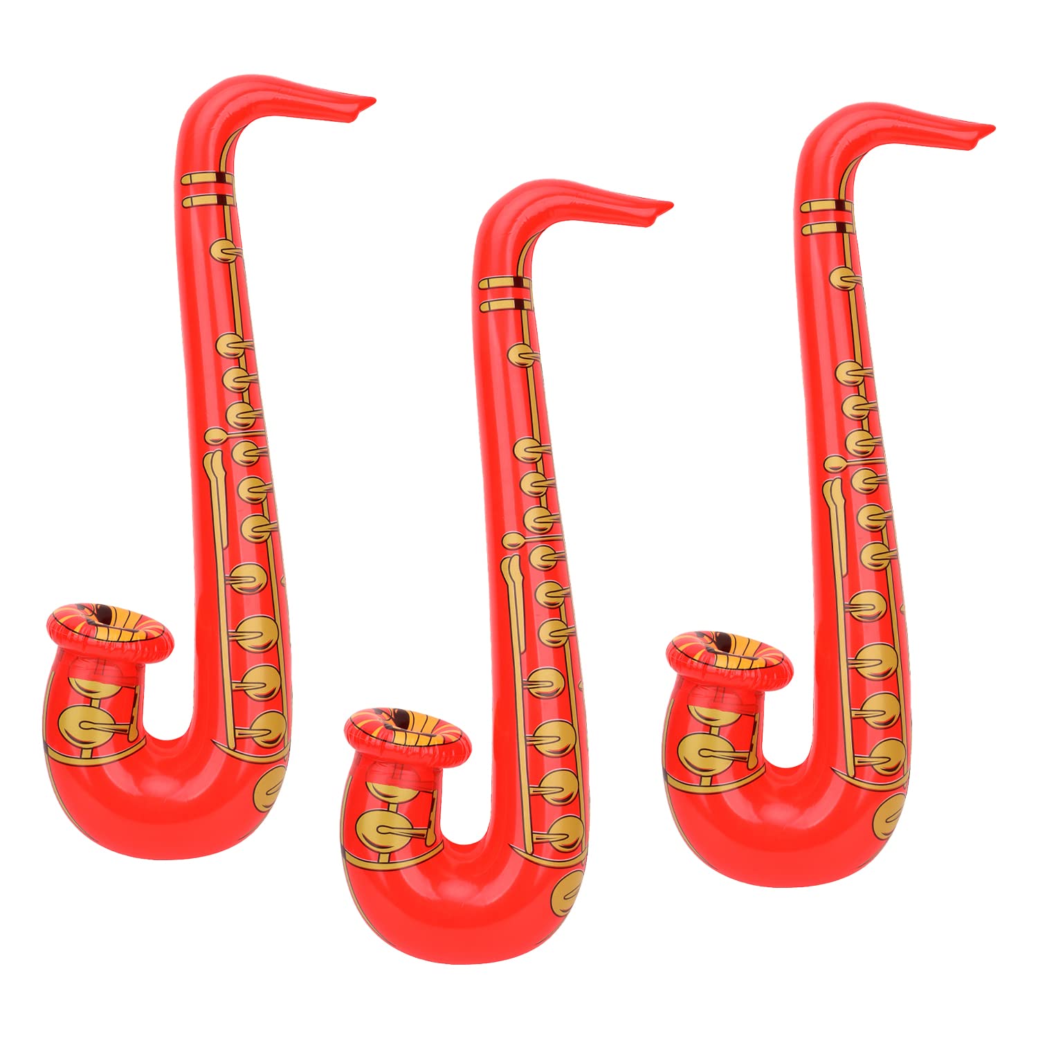 WedDecor Inflatable Guitar Saxophone Toys Favours Balloon, Musical Instruments Accessories For Kids and Adults Party Decoration, Hen Night Party, 3pcs, Red — image 1