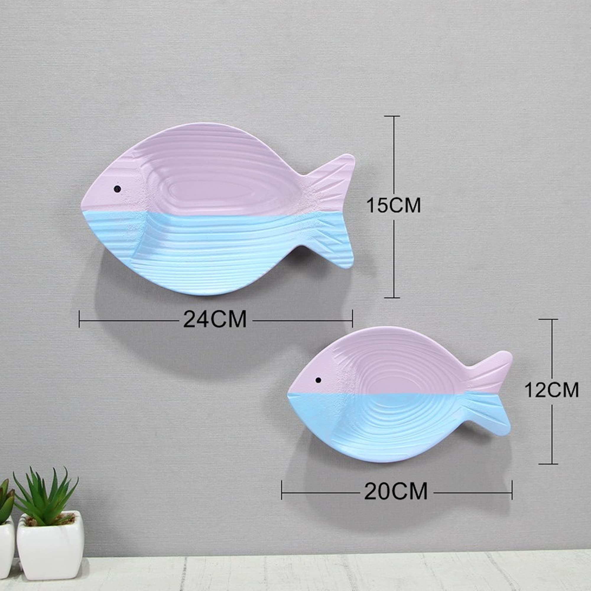 Dekoracje ścienne 3D, 6 szt. drewnianych dekoracji ściennych w stylu śródziemnomorskim z(B)