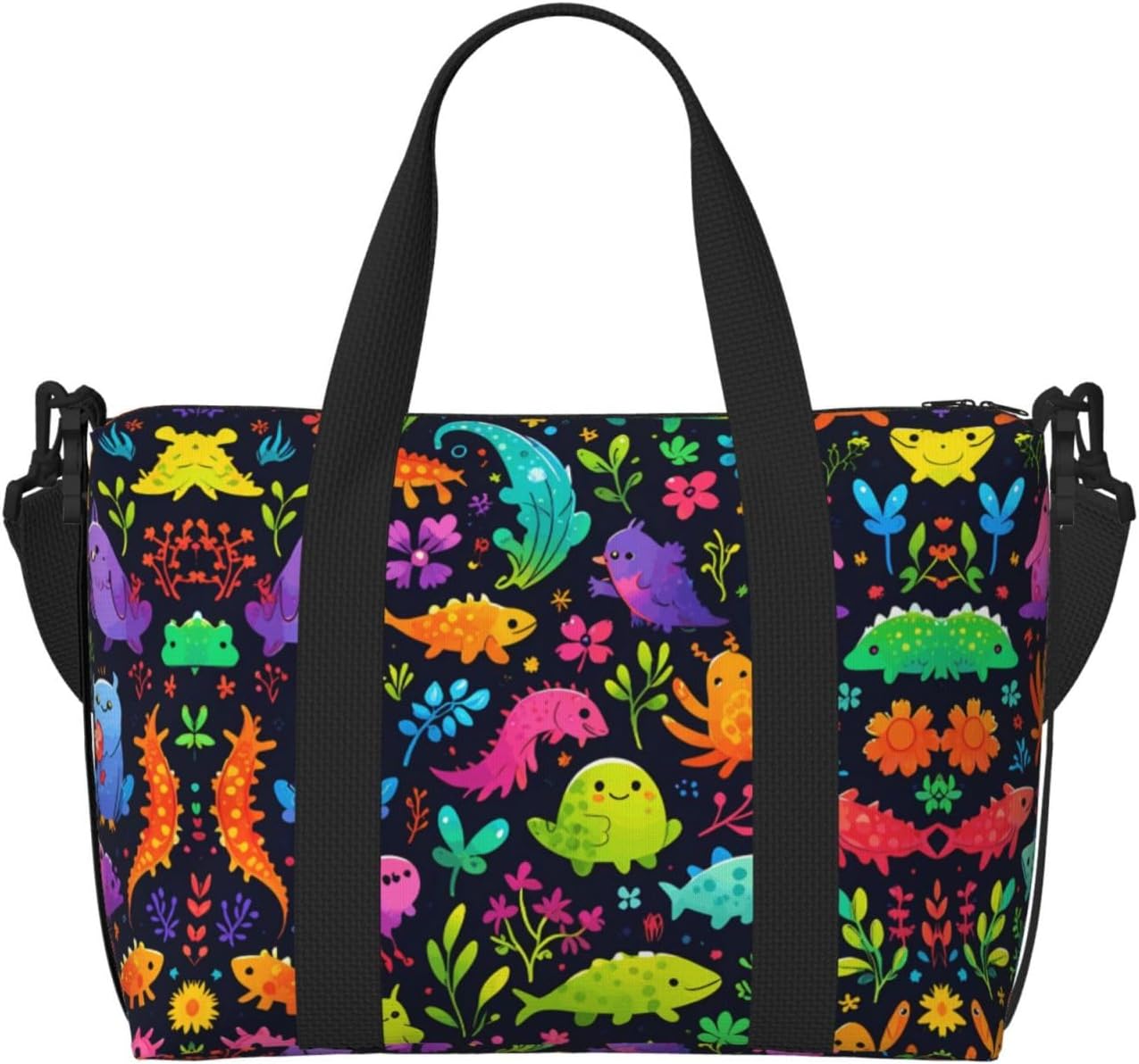 Raw Photo Album Printed Tote Travel Bag With Adjustable Shoulder Strap Suitable For Travel And Sports