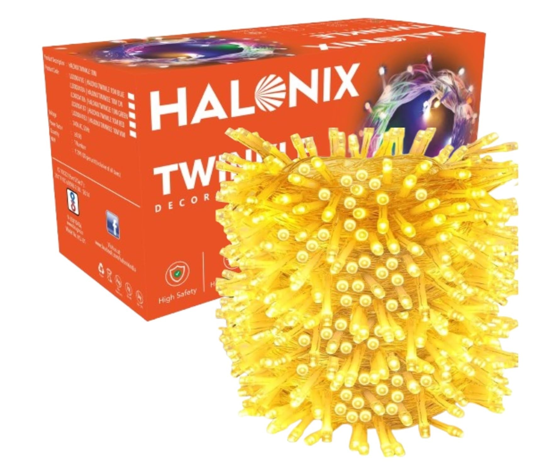 Halonix Twinkle 10M Yellow 46 LED Decorative String Light | Fairy Light | USB Light | Curtain Light | Diwali Lights for Decoration for Home | Pack 1-image-39