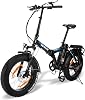 VARUN Folding Electric Bike, 20 x 4.0 Fat Tire Ebike for Adults 500W 48V 12.5Ah Removable Battery 62 Miles Range City Commuter E-Bike 25MPH, Foldable Electric Bicycle Shimano 7-Speed, UL Certified
