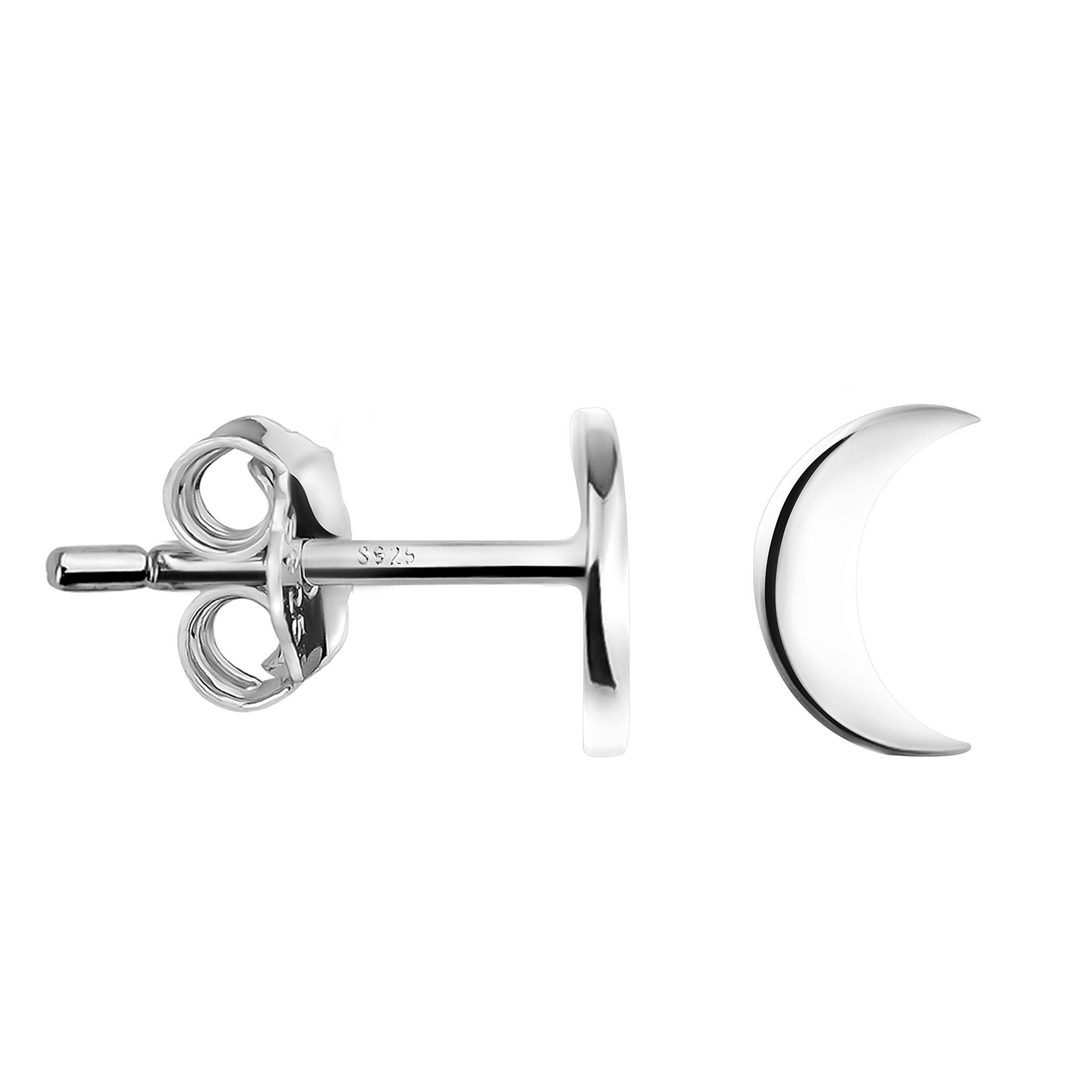 Sofia Milani Pendientes para Mujeres en Plata de Ley 925 - Pendientes de Luna - 20750