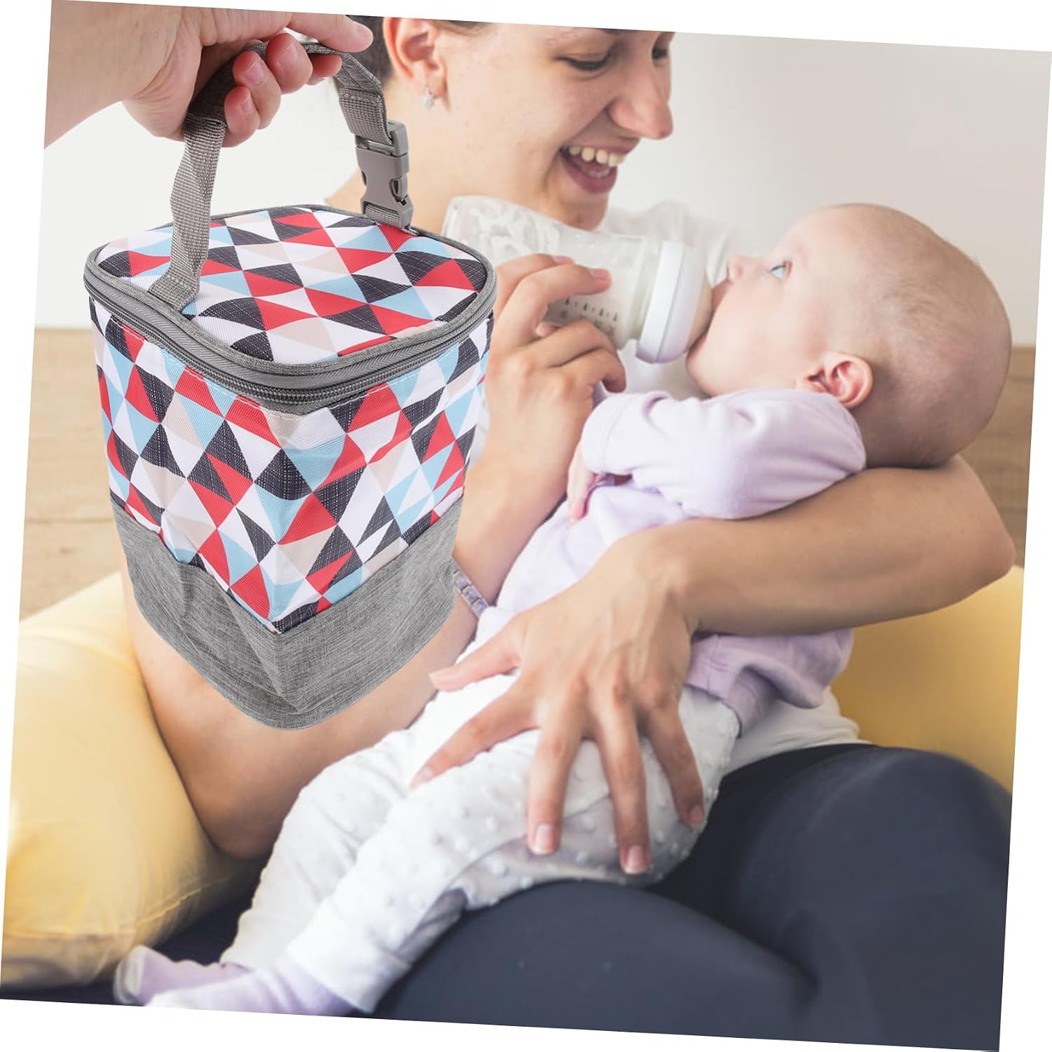 ORFOFE Insulated Milk Storage Bag Oxford Cloth Portable Baby Bottle Bag Handle Outdoor Travel Use