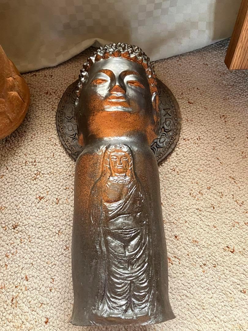 再値下げ！仏像　薩摩焼　陶芸家作品　忠雲窯　焼き物　置き物 2024 再値下げ！仏像 薩摩焼 陶芸家作品 忠雲窯 焼き物 置き物 再