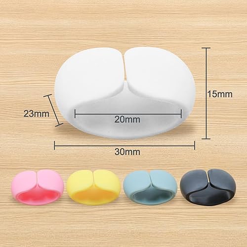 Miniatura 2 de Generic 20 clips de silicona multicolor para cables, envolturas reutilizables para viajes, escritorio y hogar
