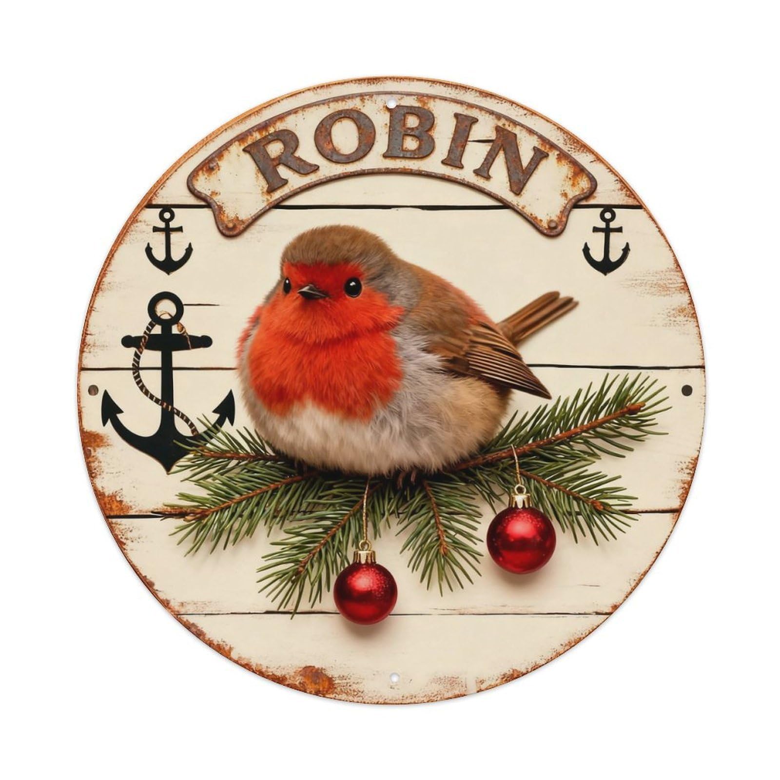 Robin Sign Metal Tin Sign Plaque