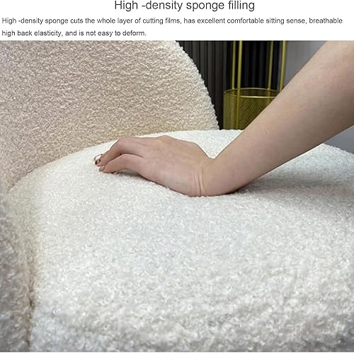 Miniatura 6 de Silla de maquillaje giratoria, esponja de alta densidad para dormitorio, silla de maquillaje para el hogar, taburete de lana de cordero, sillón de