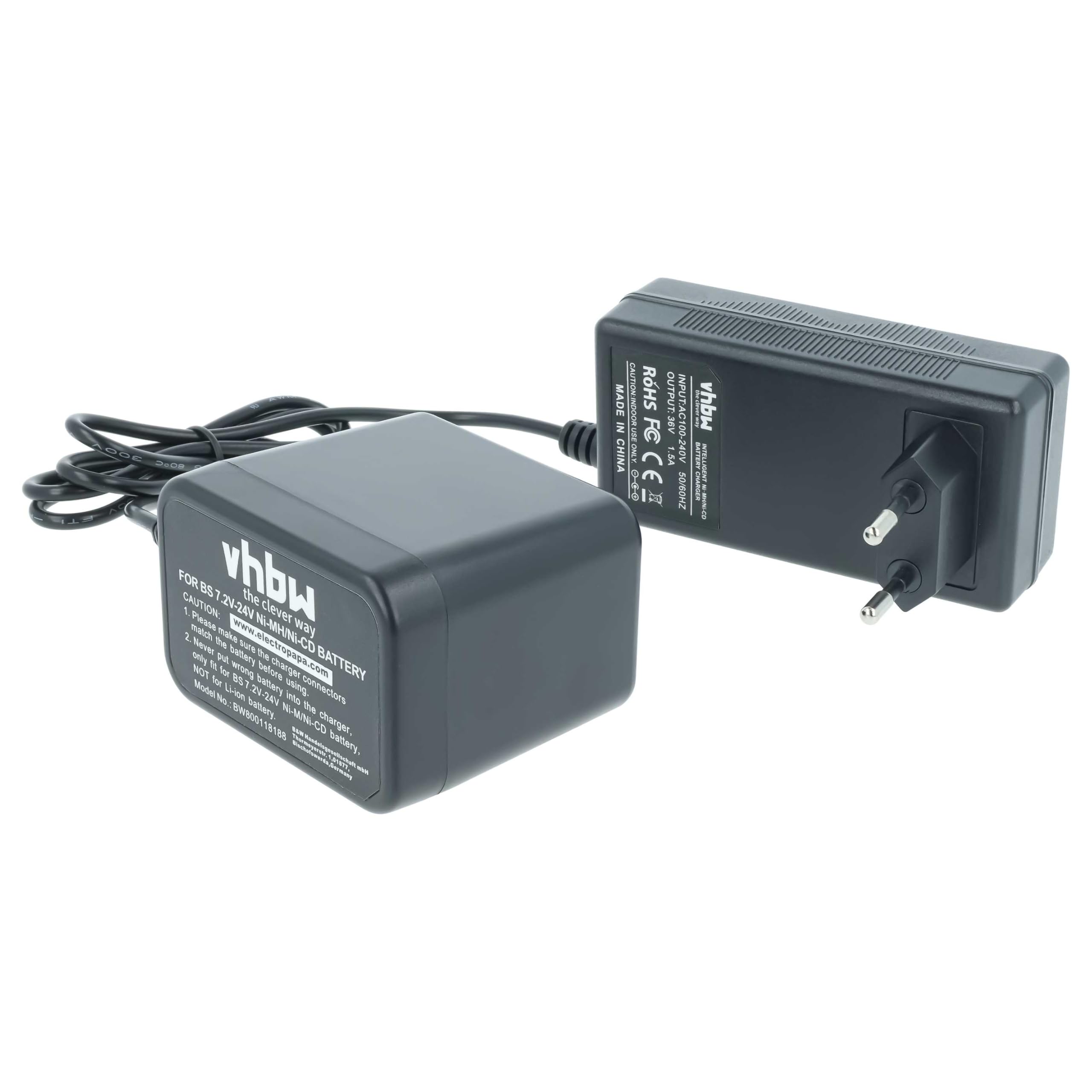 vhbw Chargeur Compatible avec Bosch PSB 18 VE 2, PSR 18 VE-2, CSD 14, GDR 4 V, GDR 4 V-LI, HDI 244, IDI 244, PLI 14 Batteries d'outils - 7,2V - 24V