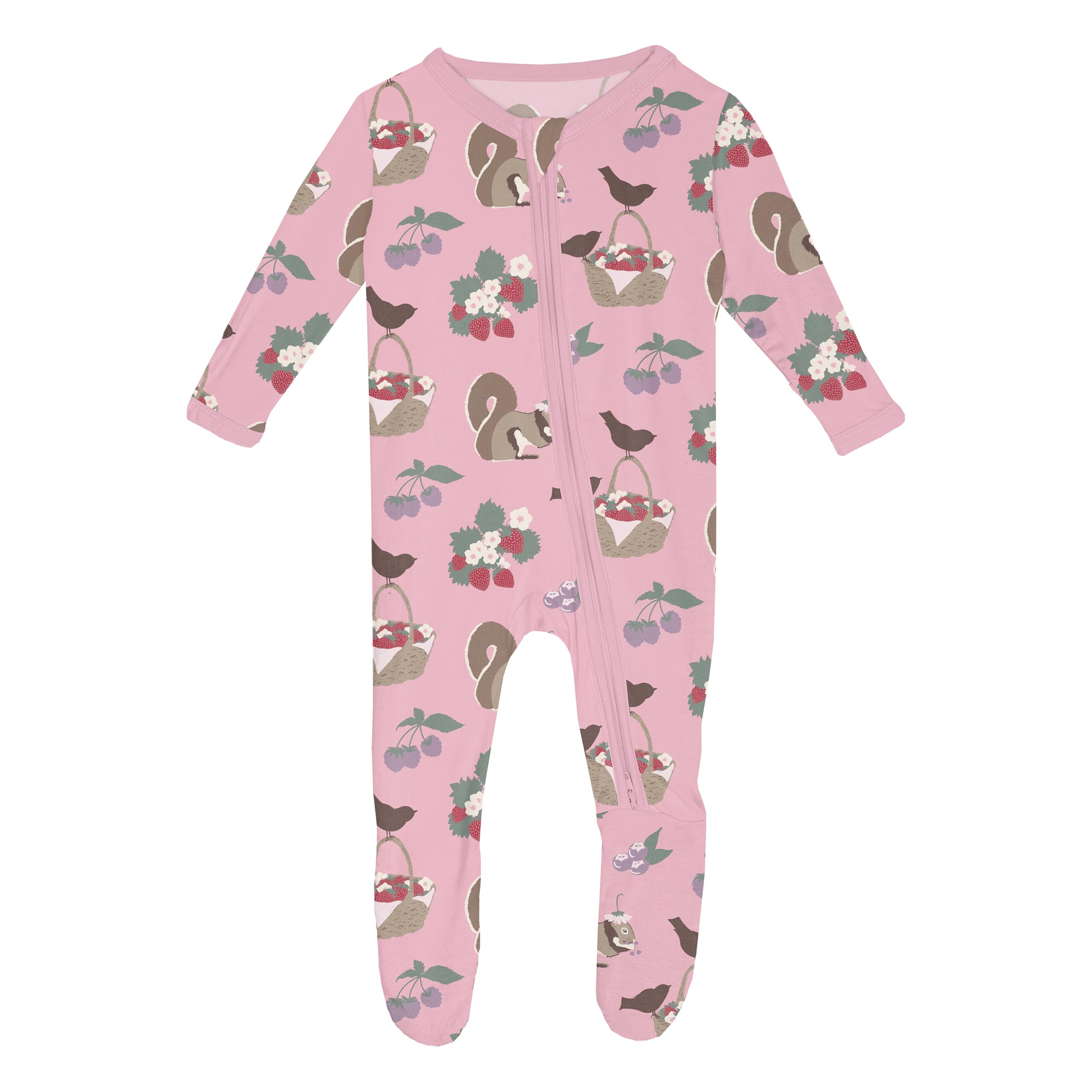 KicKee Baby &amp; Toddler Zipper Footie – Ultra-Soft Viscose from Bamboo Pajamas with Flip Paws &amp; Grips