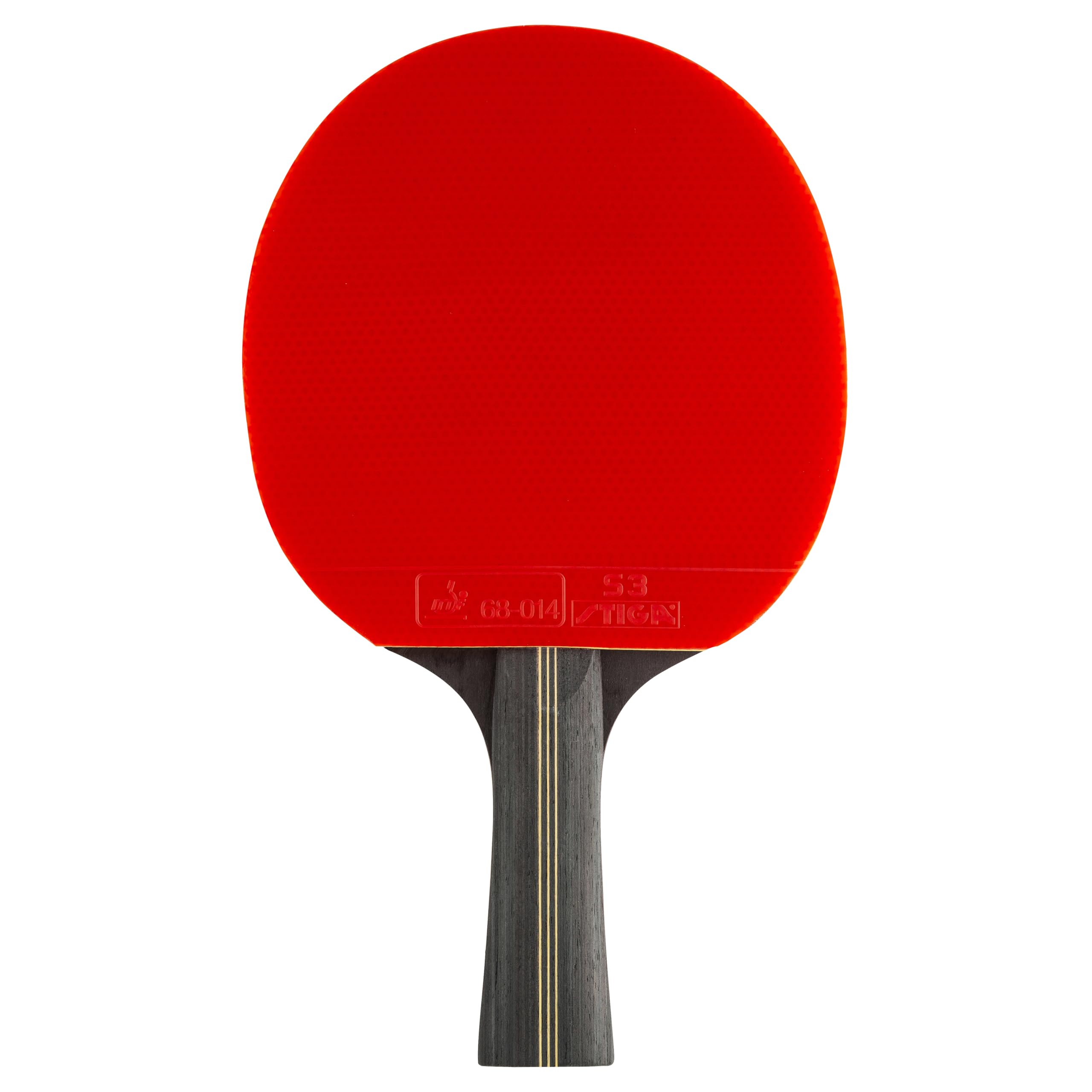 STIGA Trinity V2 Pala de Tenis de Mesa, Madera de 3 Estrellas, Goma aprobada por la ITTF, Mango Ergonómico, para Jugadores Ofensivos