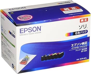 Amazon.co.jp: エプソン 純正 インクカートリッジ ソリ SOR-6CL 6色 Amazon.co.jp: エプソン 純正 インクカートリッジ ソリ SOR-6CL 6色
