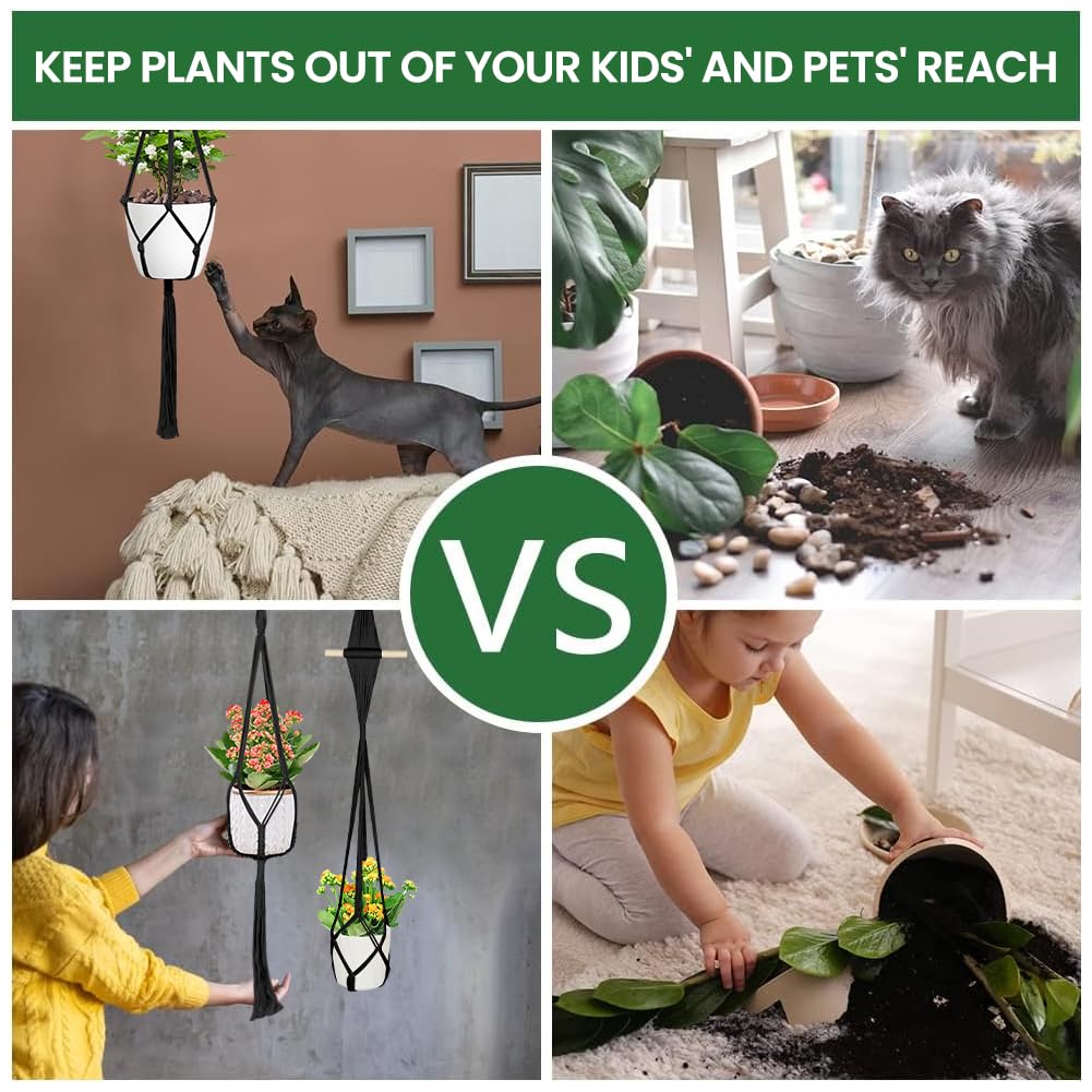 2 Pièces Macramé Support Pots Pour Fleur Pots De Fleurs à Suspendre