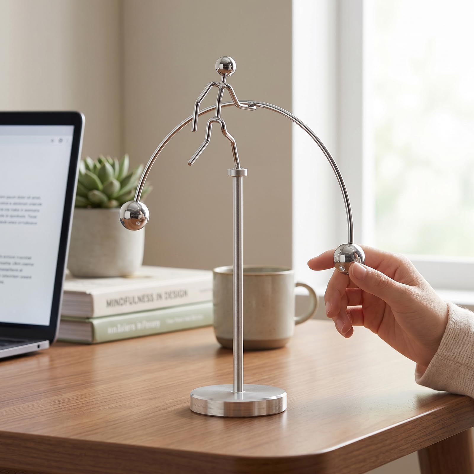 Boule de pendule en métal, décor de Table de bureau, Science physique, boule de Newton, boule d'équilibre en acier, berceau de Newton  15