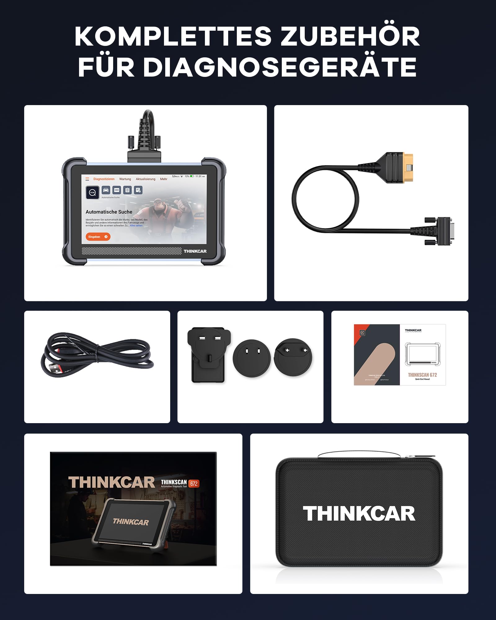 ThinkScan 672 OBD2 urządzenie diagnostyczne, samochód z funkcją resetowania 28+ i pełną diagnostyką systemu, czytnik samochodowy do aktywnego testowania, zaawansowane kodowanie ECU