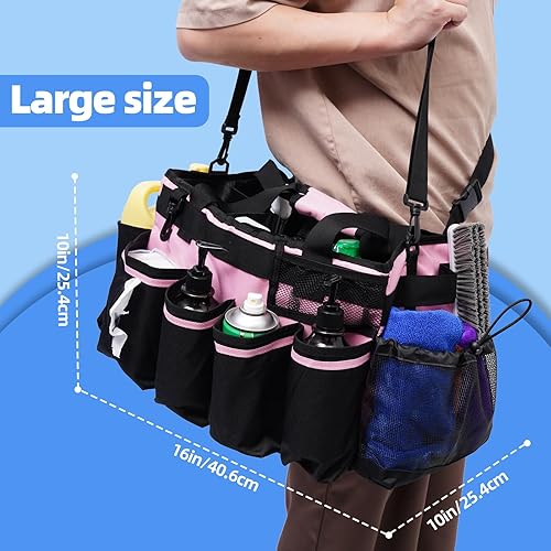 Miniatura 2 de Bolsas grandes de suministros de limpieza para amas de casa, organizador profesional de suministros de limpieza para limpieza de casa, organizador