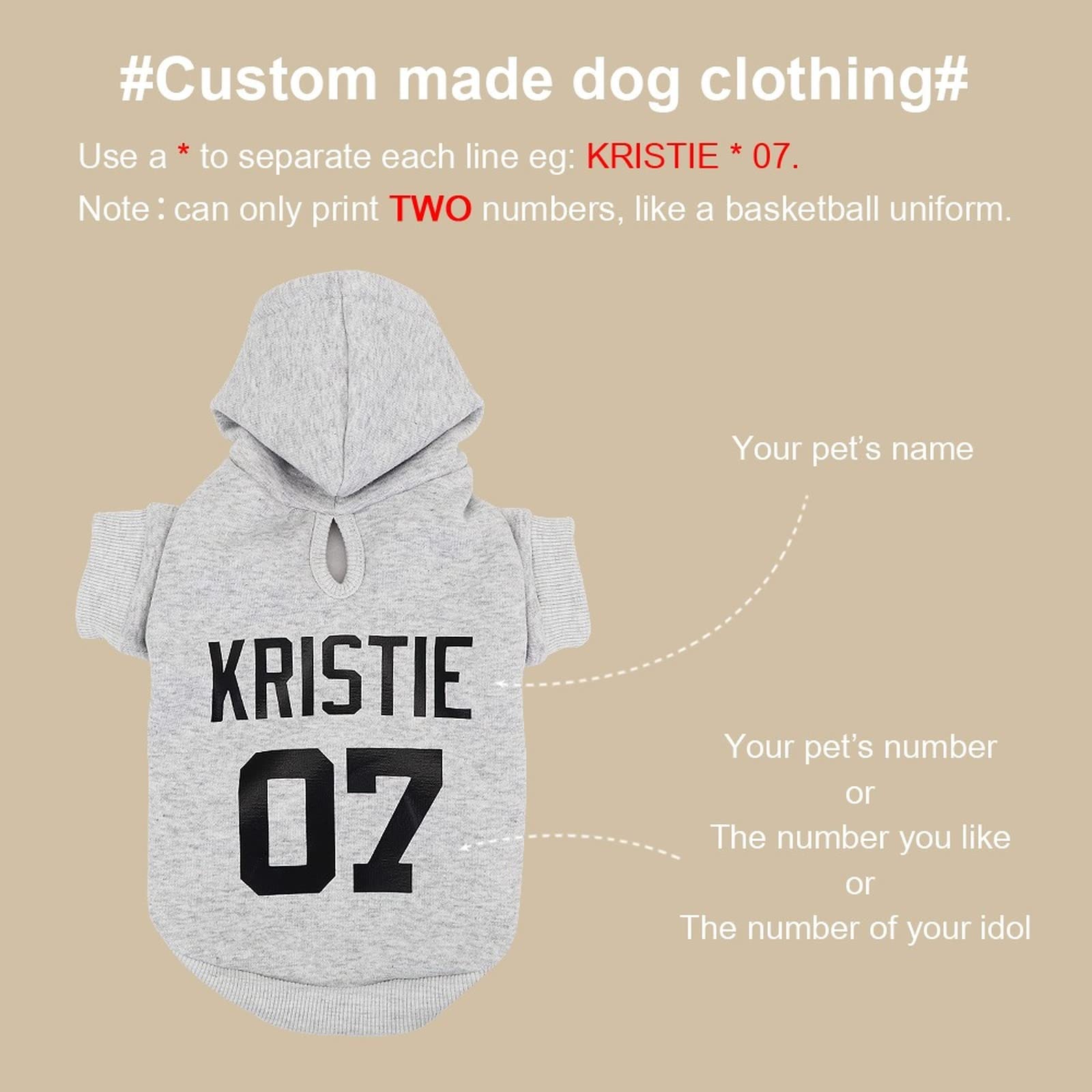 Sweat à Capuche pour Chien Personnalisé, Vêtement Hiver, Luxury Dog Clothes, Pull Grande Taille (2XL, Rose)
