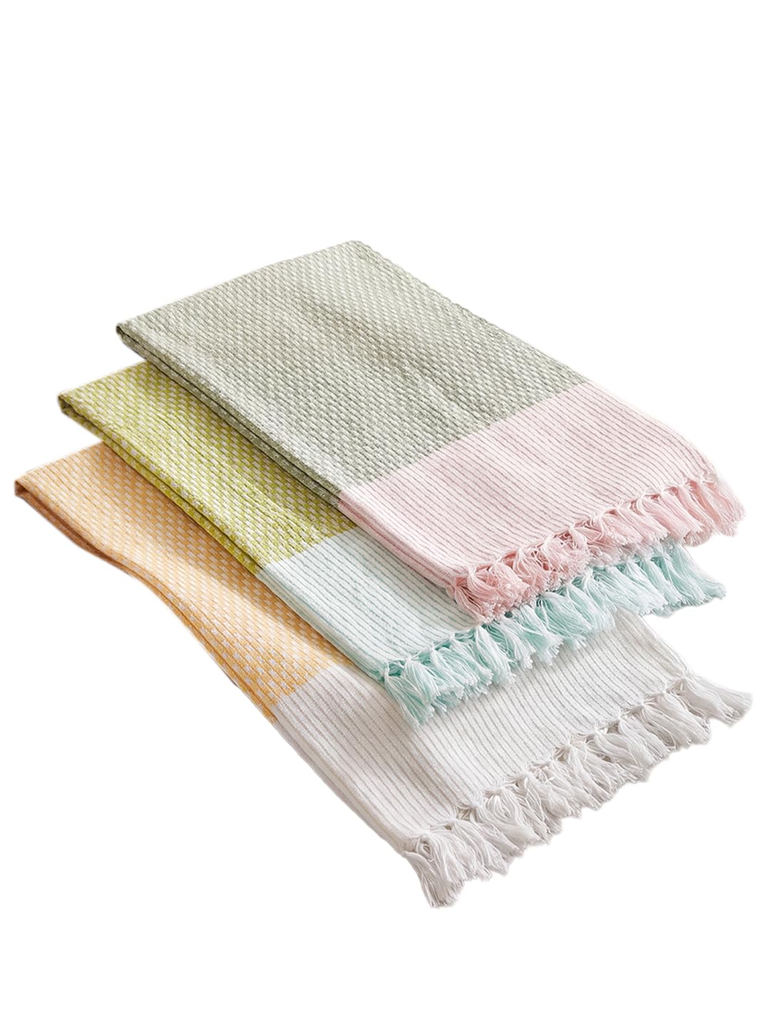RAMRAJ Cotton Bath Towels - Multicolor Checked -18 RAMRAJ Cotton Bath Towels - Multicolor Checked -18
