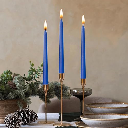 Miniatura 141 de Axiom Candles Velas altas sin goteo de 10 pulgadas sin perfume y sin humo, 9 horas de tiempo de combustión, velas cónicas para el hogar, cenas