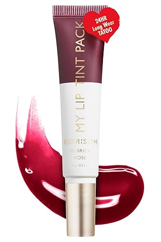 Berrisom Lip My Tint Pack - Marcador de manchas de labios de larga duración, lápiz labial impermeable (04, rosa ladrillo, 0.50 onzas líquidas)