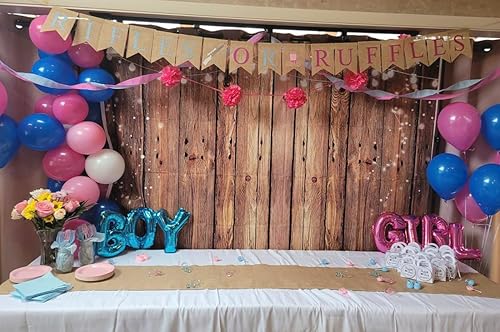 Miniatura 4 de Alltten Telones de fondo de madera marrón de 10 x 10 pies para fotografía fondo marrón vintage material de vinilo fino aplicable a pancartas de baby