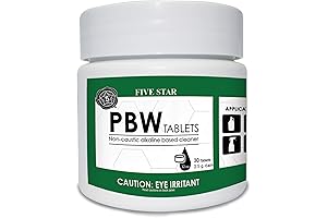 Keep Your Growlers, Bottles Sparkling with Five Star PBW Tablets - 30Ct