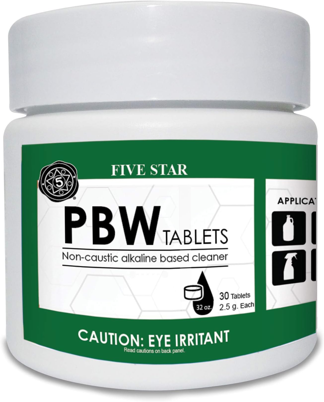 PBW Tablets - 2.5 g 30 ct - Buffered Alkaline Detergent