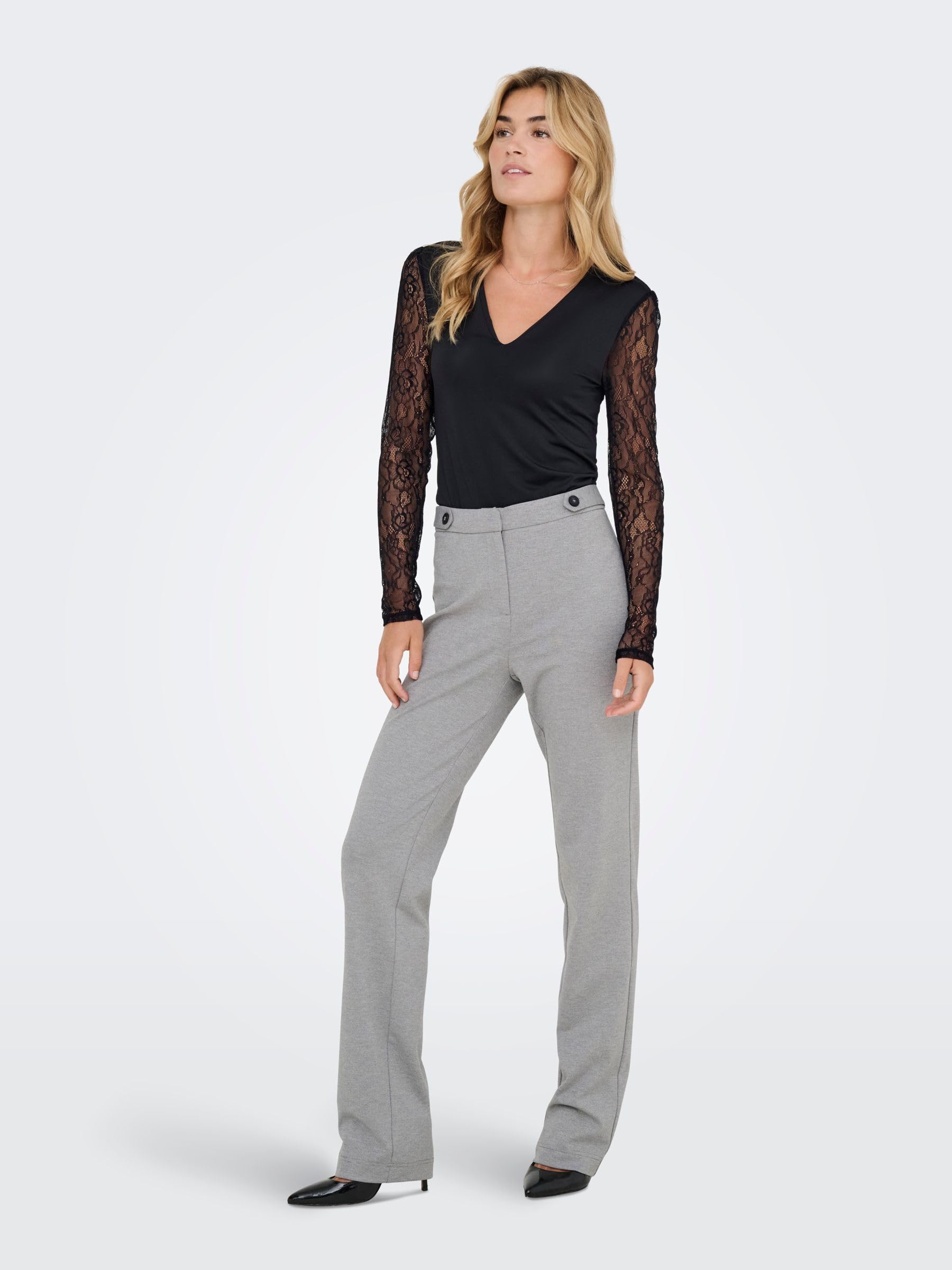 ONLY Onlsia V-neck L/S Lace Body Acc Onlsia V-Neck L/S Lace Body Acc Mujer (Pack de 1)